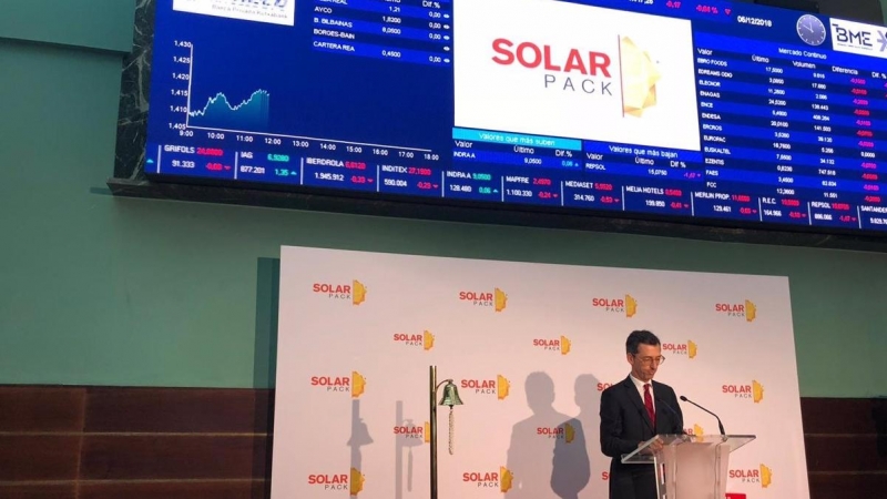 Presentación de Solarpack en la Borsa de Barcelona.