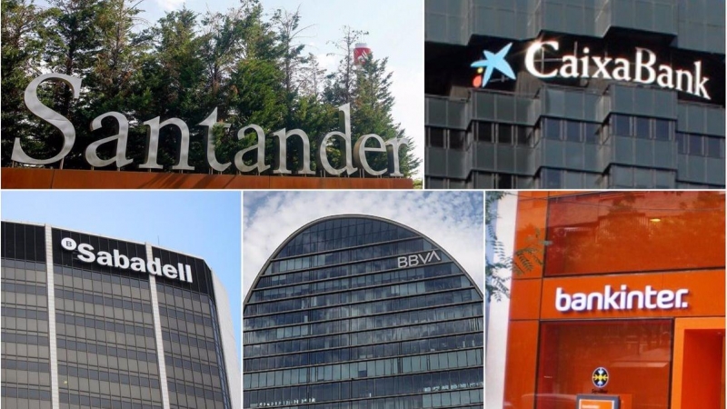 Sabadell y Bankinter en sus respectivas sedes.
