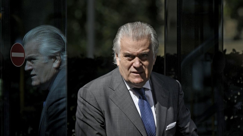 El extesorero del PP Luis Bárcenas, a su salida de la sede de la Audiencia Nacional, después de comparecer, el pasado 16 julio de 2021, en Madrid.