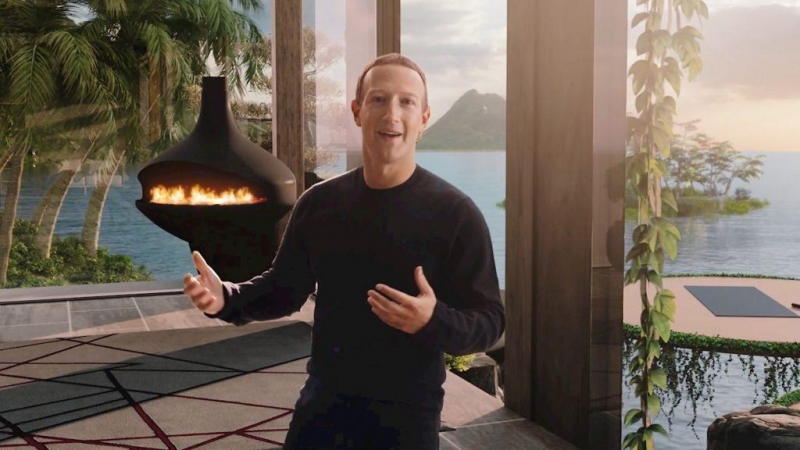 Cachondeo en Twitter con lo que aparece detrás de Zuckerberg en el vídeo en el que explica el cambio de nombre de Facebook