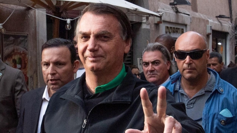 El presidente brasileño, Jair Bolsonaro, en Roma.