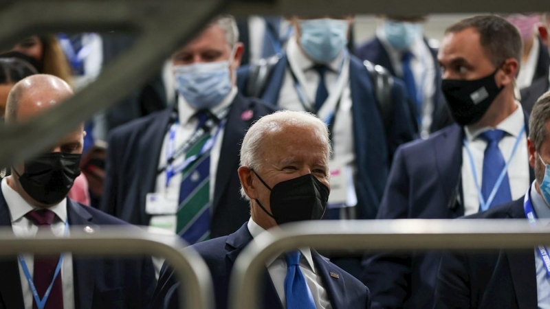 El presidente de los Estados Unidos, Joe Biden, esta martes en la COP26.