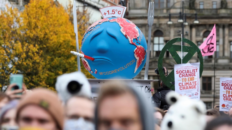 5/11/2021 Manifestantes en la marcha de Fridays for Future