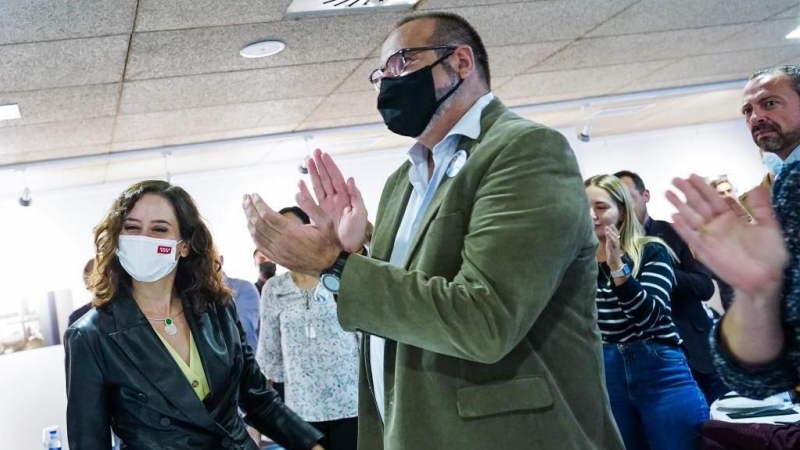 La presidenta de la Comunidad de Madrid, en un acto de partido celebrado el pasado viernes en Arroyomolinos.