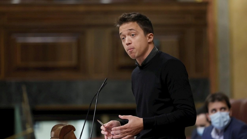 El líder de Más País, Íñigo Errejon durante su intervención en el Congreso este miércoles.