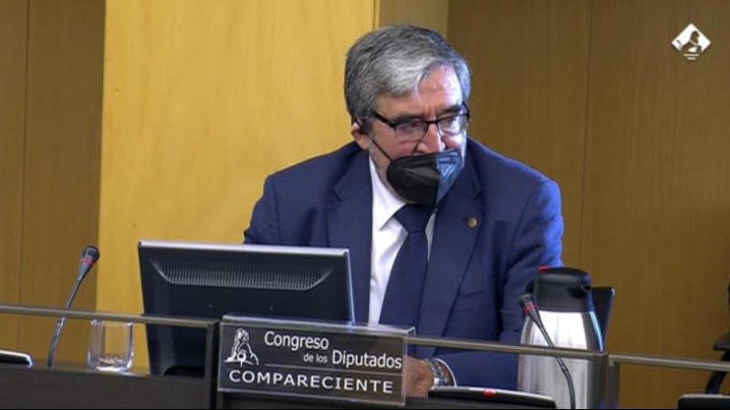 José García Losada, excomisario general de Policía Judicial, en la comisión 'Kitchen' del Congreso.