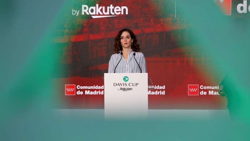 16/11/2021La presidenta de la Comunidad de Madrid, Isabel Díaz Ayuso, interviene en la presentación oficial de la Copa Davis