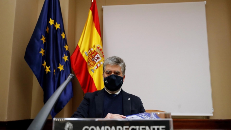 Ignacio Cosidó, ex director general de la Policía, comparece ante la Comisión de Investigación del 'caso Kitchen' este jueves 18 de noviembre de 2021.