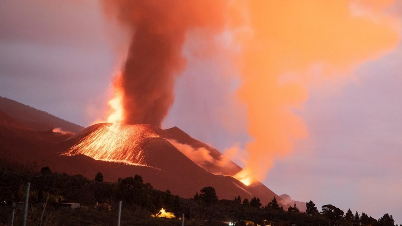 Vista del volcán de Cumbre Vieja, de cuya erupción se cumplen 60 días este viernes.