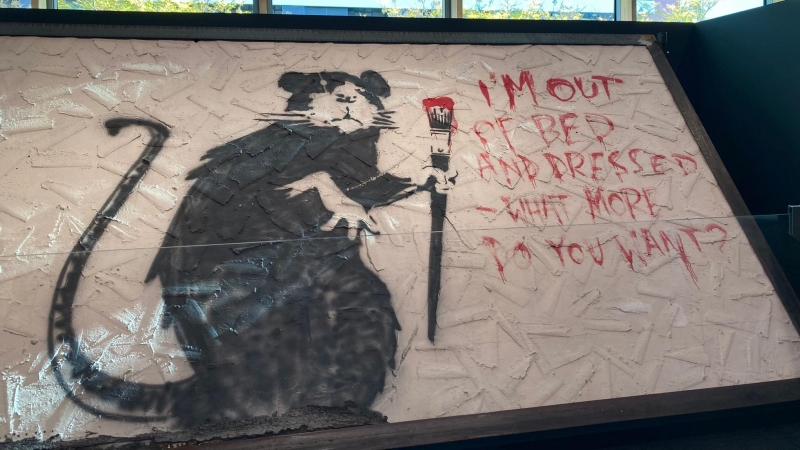 L'Exposició sobre Banksy recull 70 0bres originals de l'artista al Disseny Hub de Barcelona.