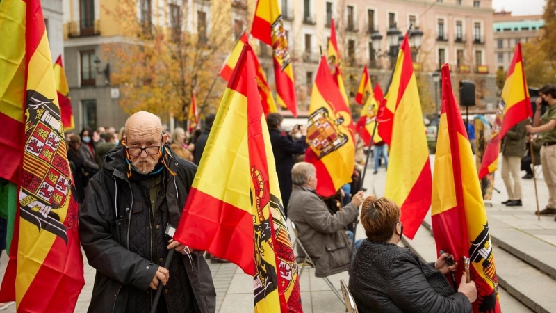 Franquistas en Plaza de Oriente