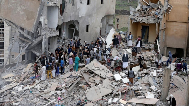 Bombardeo en Yemen