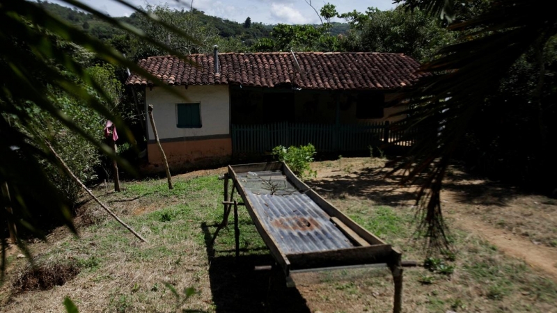 Una casa abandonada en El Laurel (Honduras). Pertenecía a una familia que emigró a EEUU.