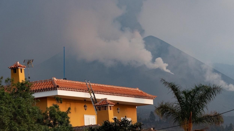 Imagen del volcán de La Palma este 7 de diciembre de 2021.
