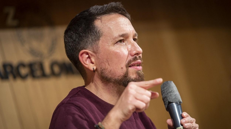 Pablo Iglesias durante el debate del Institut Sobiranies y 'Público' sobre la democratización del Estado. MONTSE GIRALT