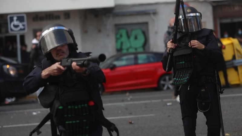 Cargas policiales en Cádiz