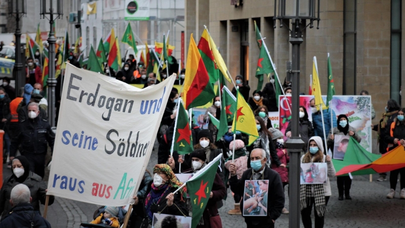 18/12/2021 Kurdos y europeos protestan en Alemania contras las políticas de Erdogan