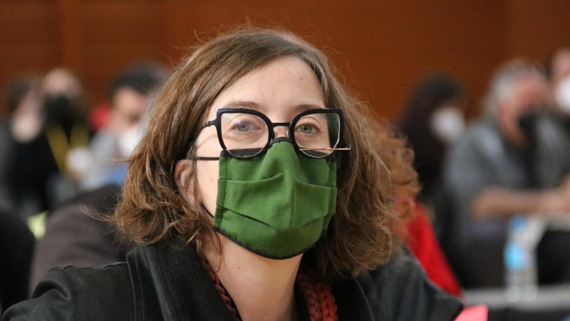 La diputada de la CUP, Eulàlia Reguant, a l'Assemblea Nacional de la formació.