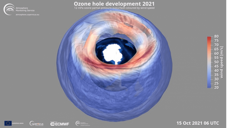 Previsión De La Columna Total De Ozono Para El Lunes 20 De Diciembre Según Las Mediciones Del CAMS.