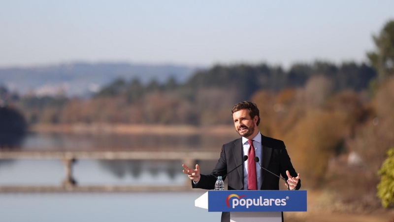 El presidente del PP, Pablo Casado, en un acto del partido en A Coruña.
