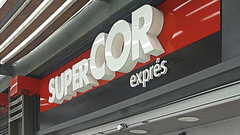 El logo de uno de los supermercados Supercor.