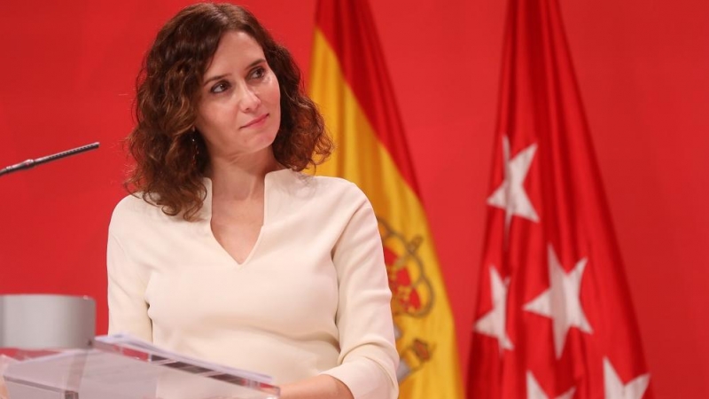 La presidenta de la Comunidad, Isabel Díaz Ayuso, comparece ante los medios de comunicación tras la celebración del último Consejo de Gobierno del año.