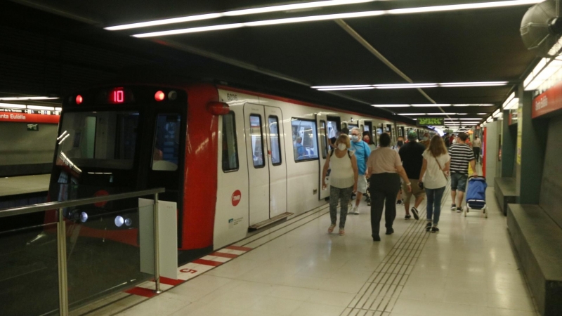 La parada de metro de Santa Eulàlia, en una imatge de l'agost de 2020.