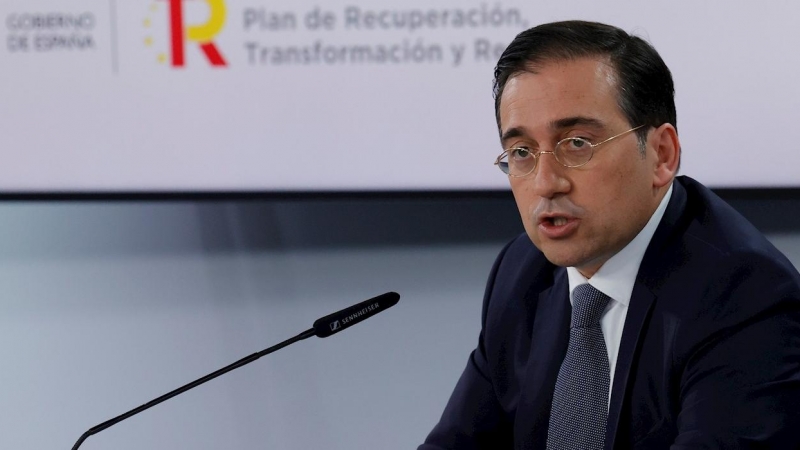 El ministro de Exteriores, José Manuel Albares, durante la rueda de prensa tras el Consejo de Ministros.