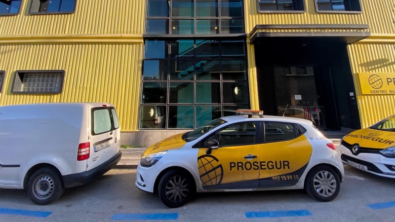 Fachada exterior de una de las sedes de la empresa de seguridad Prosegur en la Calle Pajaritos, Madrid, en un imagen de archivo tomada el 8 de enero de 2020.