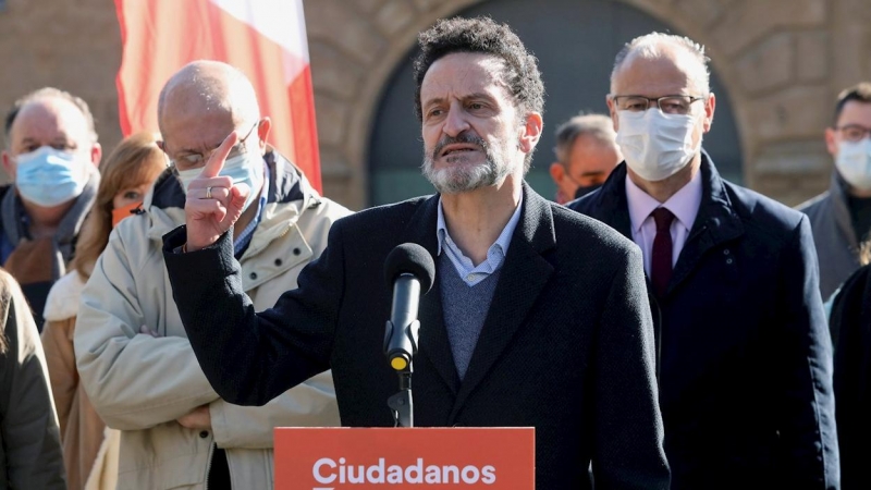 16/01/2022 Edmundo Bal, junto al candidato de Ciudadanos en Castilla y León, en un acto de precampaña celebrado en Salamanca