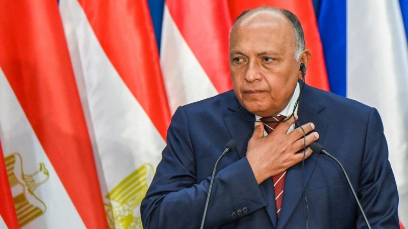 El ministro de Exteriores de Egipto, Sameh Shoukry.