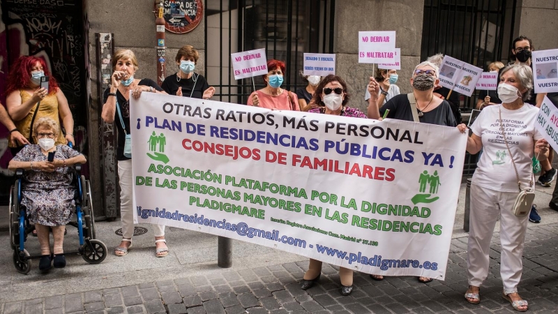 19/01/22. Protesta por la gestión de las residencias de mayores en la Comunidad de Madrid, en Madrid, a 15 de junio de 2021.