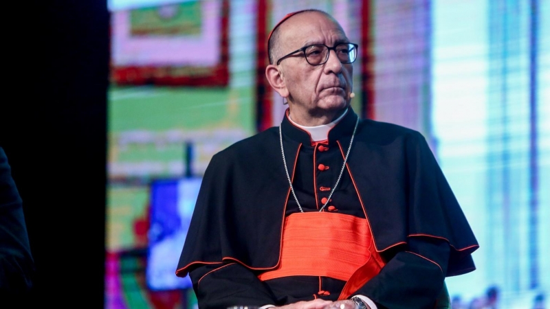 25/01/22. El presidente de la Conferencia Episcopal Española, Juan José Omella, durante una reunión en Madrid, a 13 de diciembre de 2021.