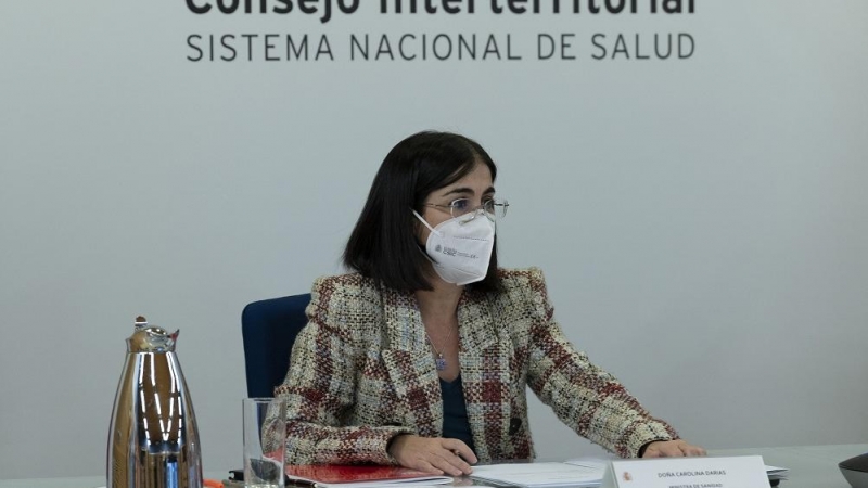 Imagen de Carolina Darias durante la reunión del Consejo Interterritorial.