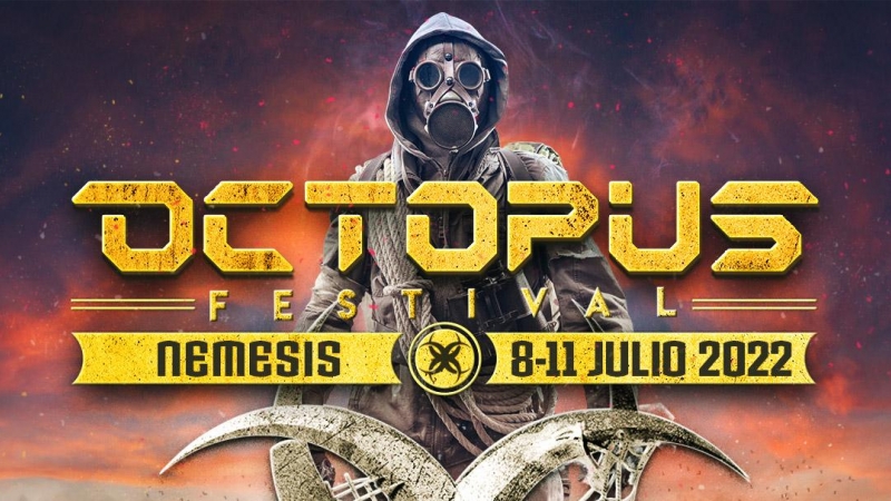 Cartel del Octopus Festival,que se celebrará en julio en Tavernes de la Valldigna.