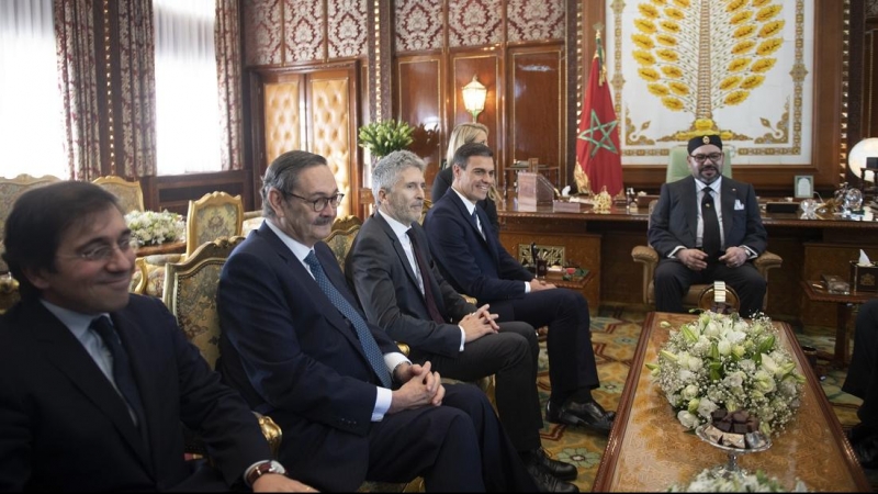 ARCHIVO. El presidente del Gobierno Pedro Sánchez se reúne con el Rey de Marruecos Mohamed VI, en 2019.