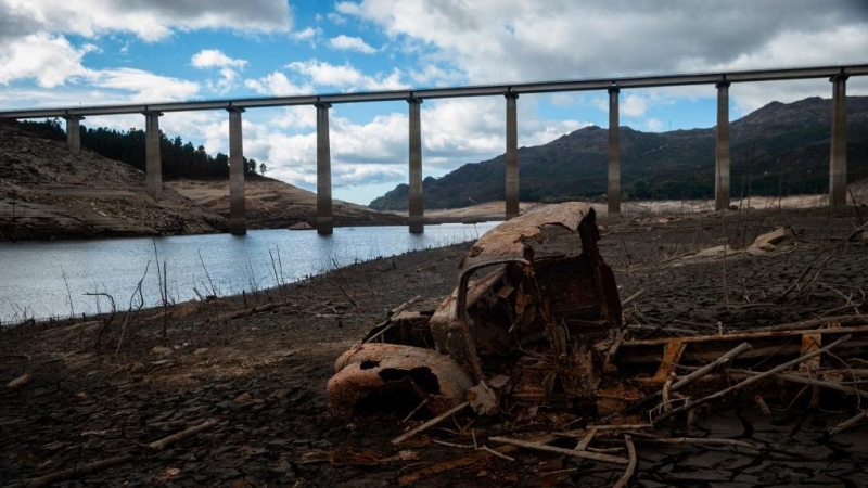 Vista del embalse de Lindoso, en Ourense, el pasado mes de noviembre de 2021.