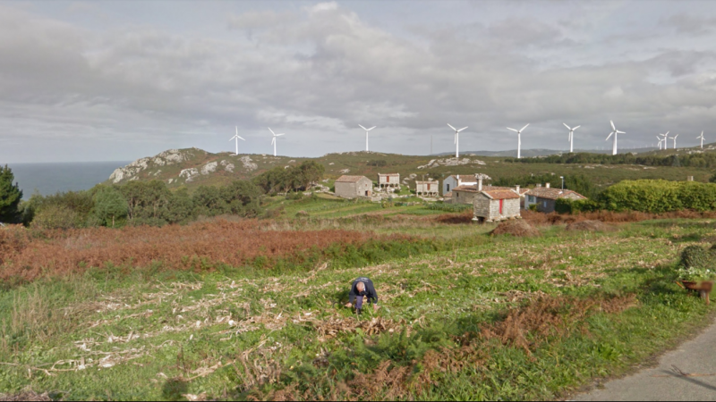 El parque eólico de O Roncudo, en Corme, en la Costa da Morte de A Coruña, cuya repotenciación, ya ejecutada, fue anulada en enero por el Tribunal Superior de Xustiza de Galicia