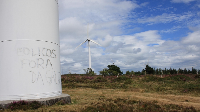 Aerogeneradores en un parque de As Pontes de García Rodríguez, en A Coruña