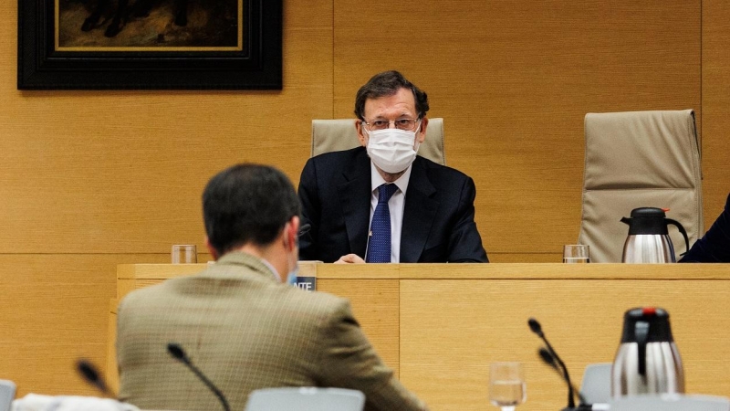 El expresidente del Gobierno, Mariano Rajoy, al inicio de su comparecencia en la comisión Kitchen, en el Congreso de los Diputados, el pasado 13 de diciembre. — Alejandro Martínez Vélez / EUROPA PRESS