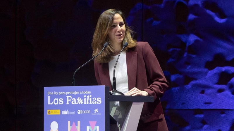 03/02/2022 La ministra de Derechos Sociales y Agenda 2030, Ione Belarra, interviene en la presentación de un Libro Blanco para un nuevo marco nacional sobre apoyo y protección familiar