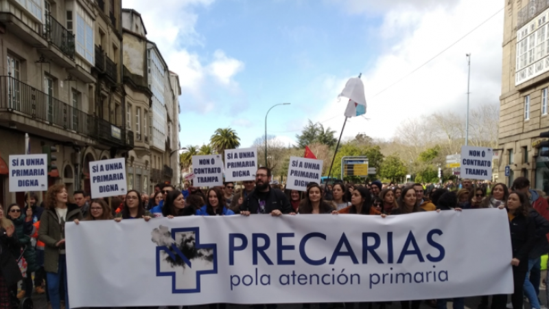 Imágenes de archivo de manifestaciones en defensa de la sanidad pública