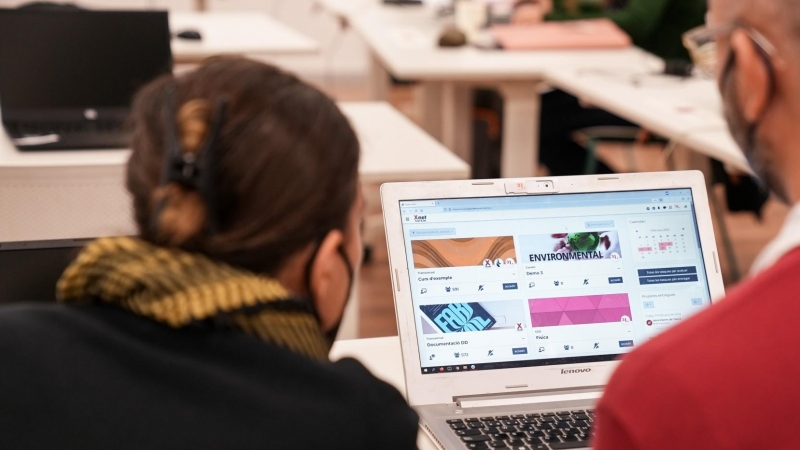 El Digital Suite en una aula d'una escola de Barcelona.