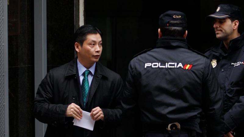 El empresario chino Gao Ping, en la entrada de la Audiencia Nacional.