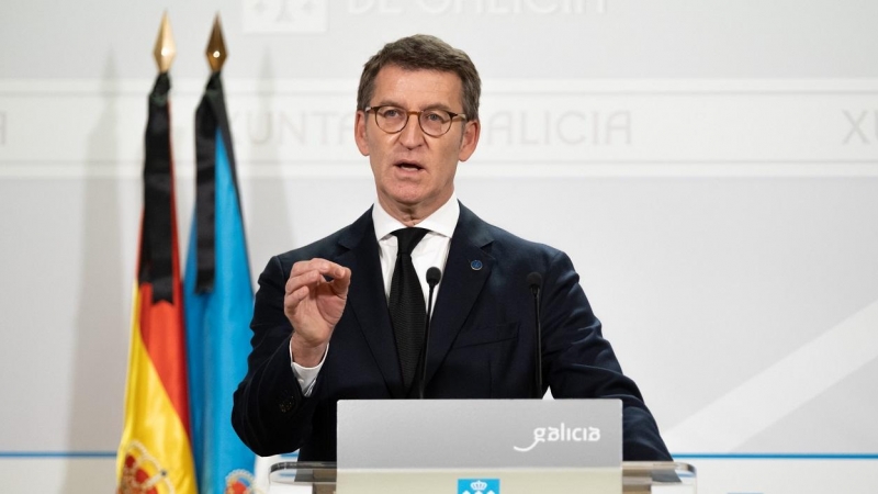 Alberto Núñez Feijóo, durante la rueda de prensa tras el Consello de la Xunta.