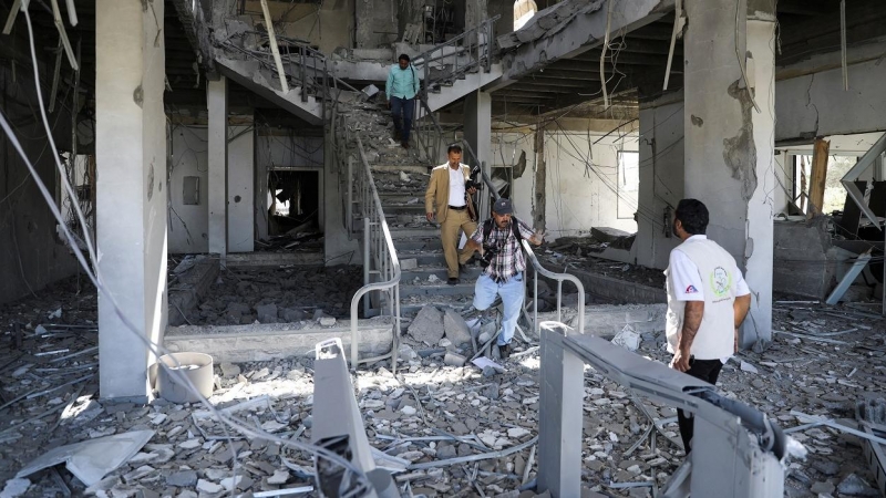 Bombardeo en Sanaa
