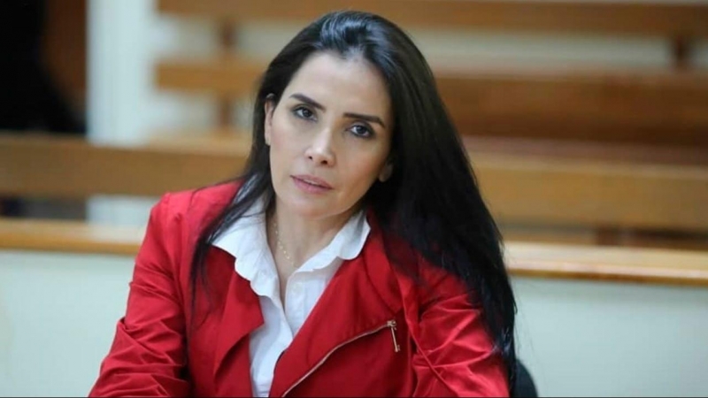 La excongresista colombiana Aida Merlano durante una audiencia judicial en Caracas (Venezuela). EFE/Prensa Miraflores