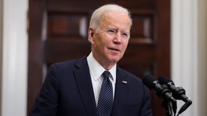 18/02/2022 El presidente de los Estados Unidos, Joe Biden, en una rueda de prensa en la Casa Blanca para informar sobre la situación entre Rusia y Ucrania