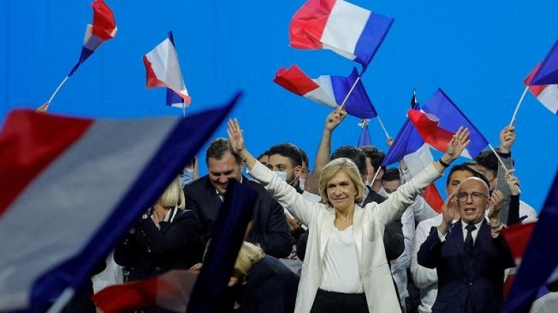 21/02/2022. Valerie Pecresse, candidata a la presidencia, durante  la campaña electoral.