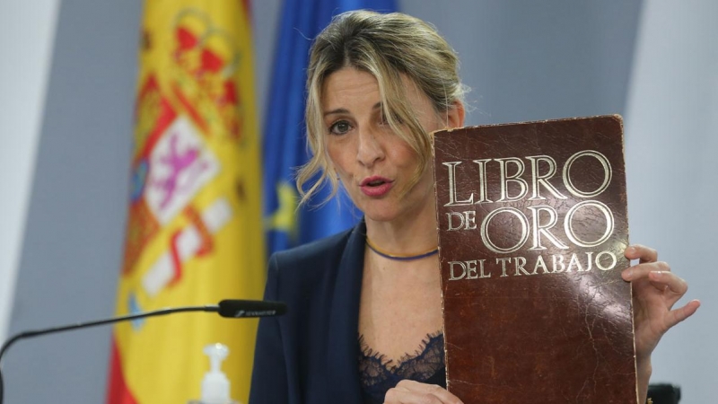 Yolanda Díaz libro de oro del trabajo